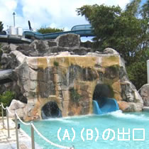 スライダーの出口AB